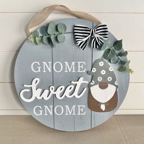 Round Gnome Wall Plaque - Style 3