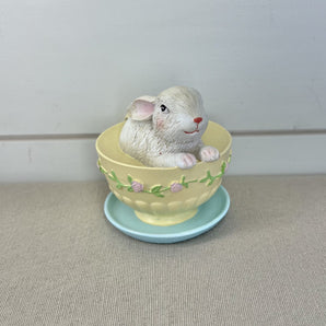 Bunny In Teacup - White