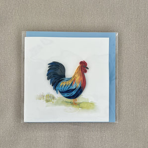 Quilling Greeting Card - Colorful Rooster