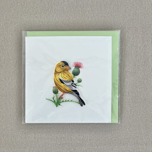 Quilling Greeting Card - American Goldfinch