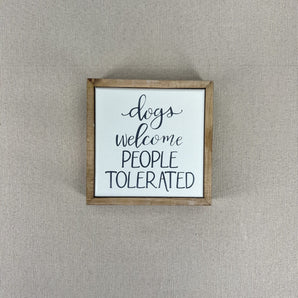 Mini Sign - Dogs Welcome