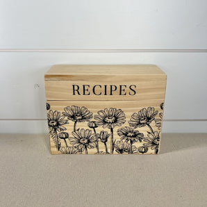 Recipe Box - Wood