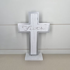 Silver Framed Tabletop Cross