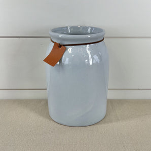 Ceramic Vase - Leather Tag