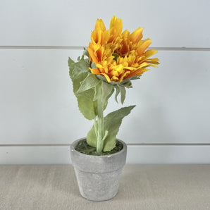 Faux Potted Plant - Sunflower
