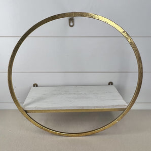 Round Wall Shelf - Gold