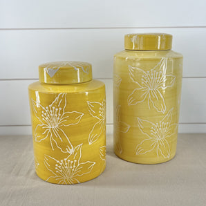 Flower Jar - Yellow