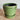 Planter with Saucer - Green Hobnail