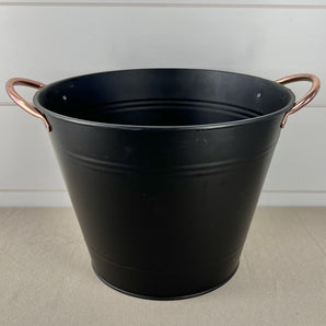 Washtub Planter - Black & Copper