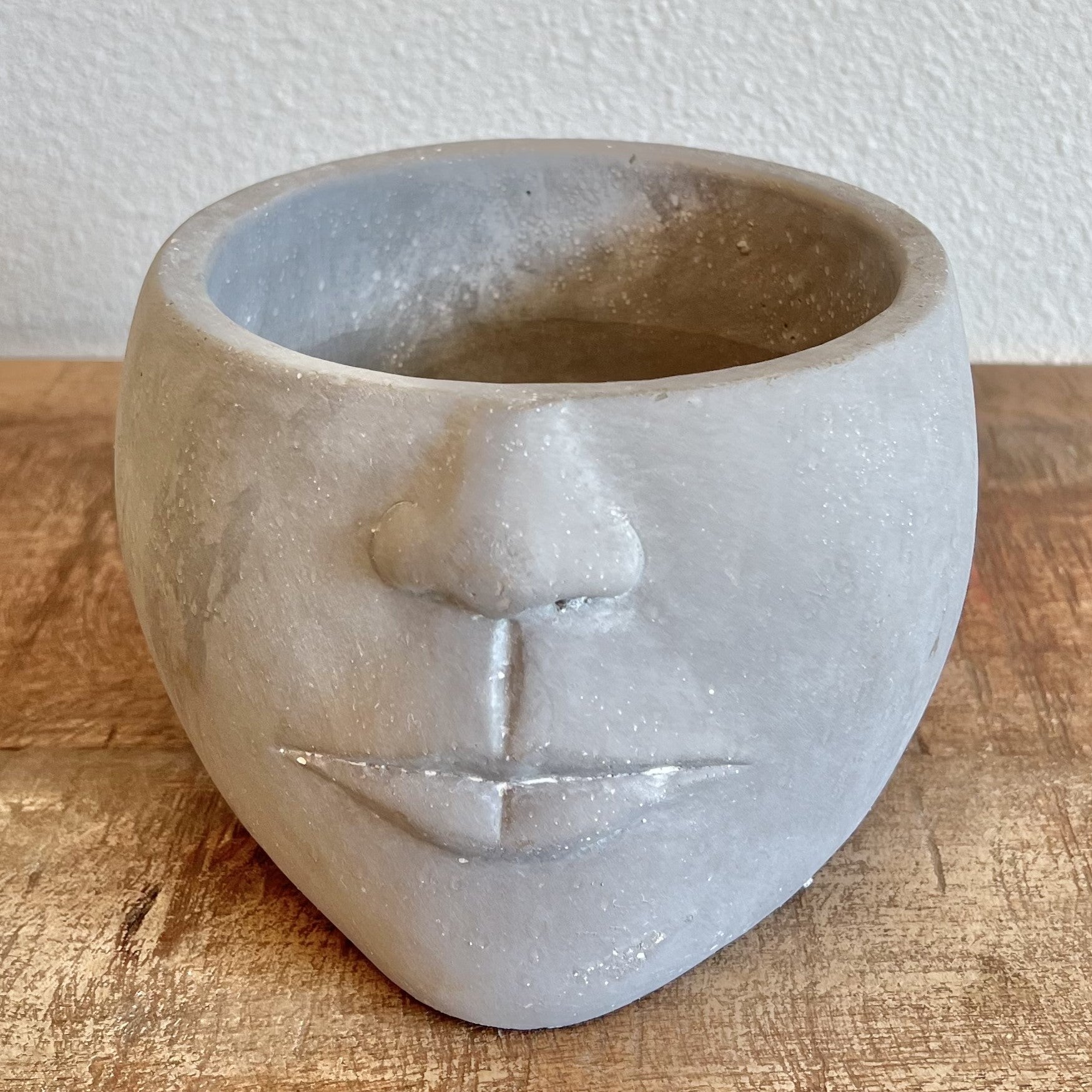 half face plant pot Half Face Planter