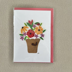 Quilling Card - Flower Pot