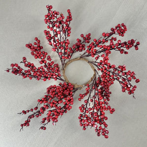 Berry Candle Ring - Red