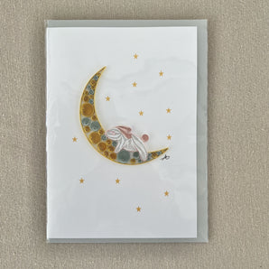 Quilling Card - Bunny on Moon