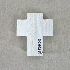 Wood Cross - Grace