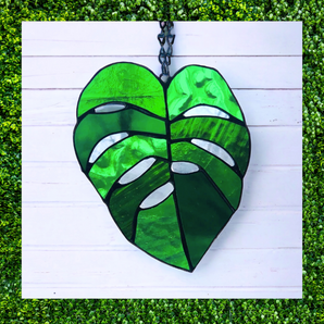 May 22 - Stained Glass Monstera Leaf