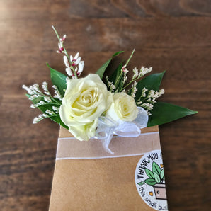 Rose Pocket Card Boutonniere - Sold Out