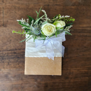 Modern Rose Pocket Card Boutonniere - Sold Out