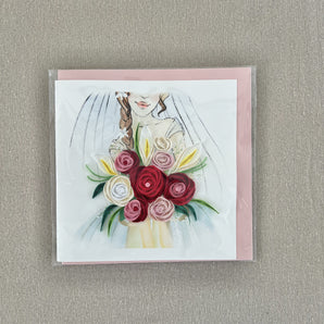Quilling Greeting Card - Bridal Bouquet