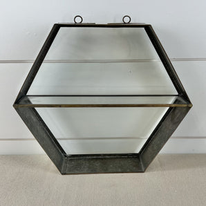 Hexagon Wall Shelf - Metal & Glass
