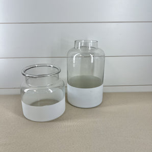 Vase - Clear & White