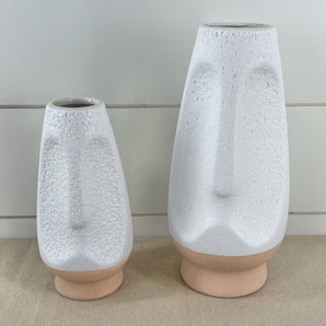 Vase - White with Terracotta