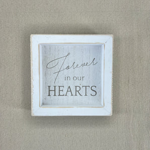 Wood Framed Sign - Our Hearts