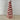 Braided Yarn Cone Tree - Red & Cream