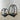 Trapezoid Lantern with Glass - Black
