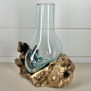 Vase - Glass and Wood