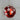 Ornament - Red & White Glass with Snowflake