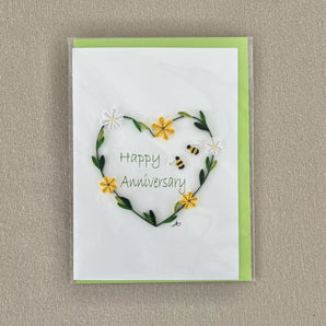 Quilling Card - Daisy Heart