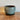 Striped Planter with Saucer - Grey