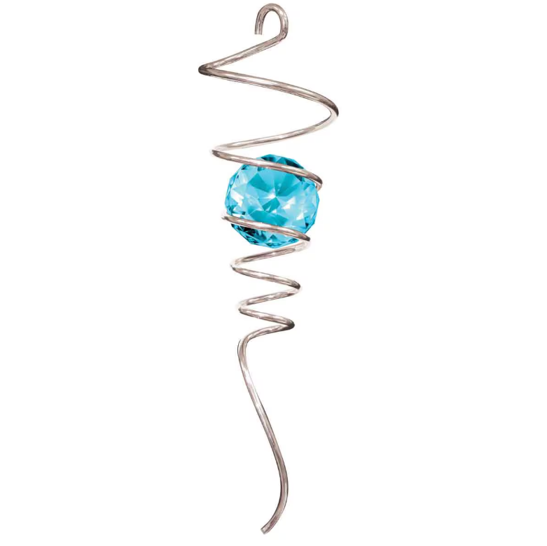 Wind Spinner Tail - Silver & Aqua