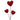 WT Collection Red Jute Heart Pick